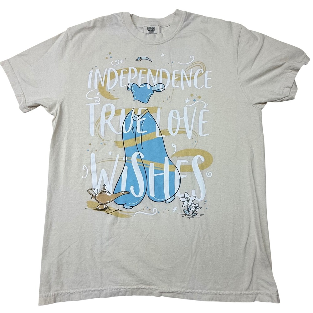 Comfort Colors Jasmine Independence True Love Wishes Graphic T-Shirt Medium